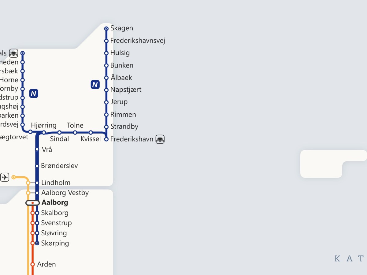 Train Network of Denmark 2021