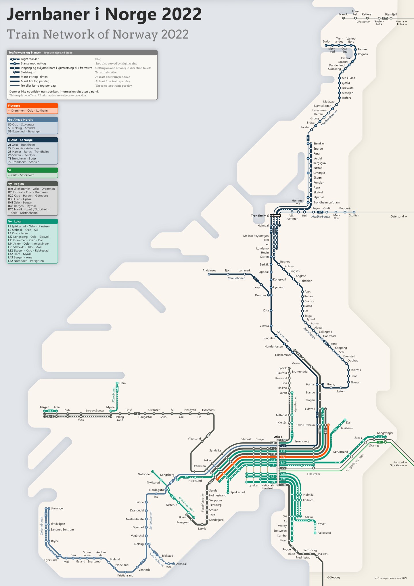 Train Network Of Norway 2022 Lars Transport Maps train-network-of-norway-2022-lars-transport-maps