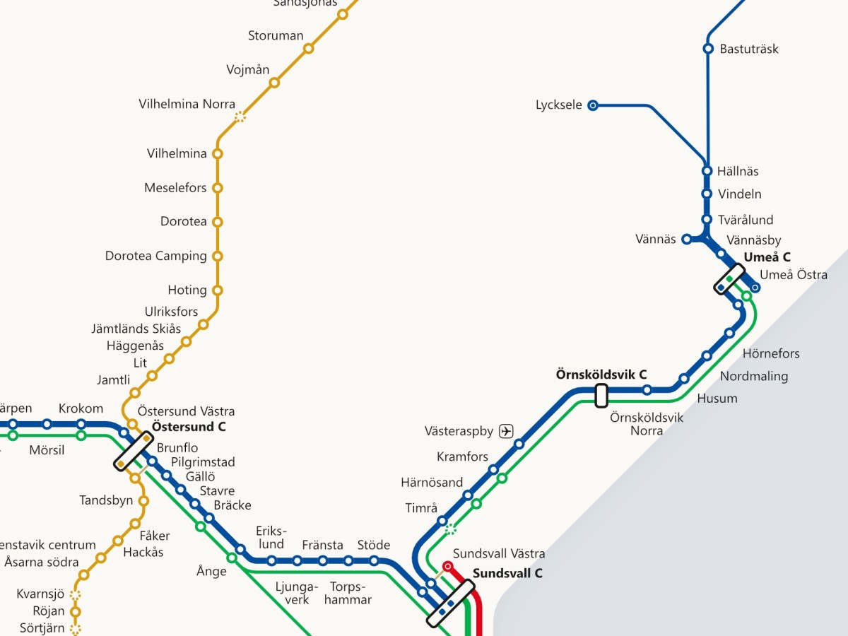 Train Network of Sweden 2022