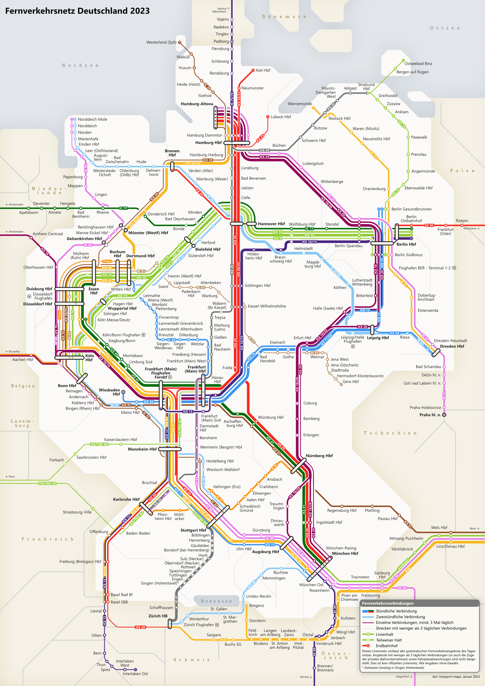 Long-distance Trains in Germany 2023 – lars' transport maps