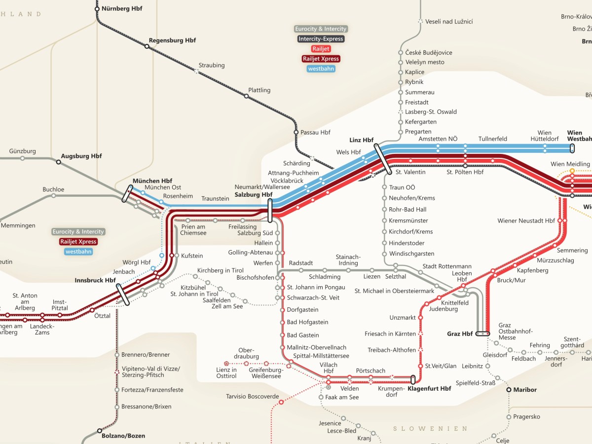 Long-distance Trains in Austria 2023